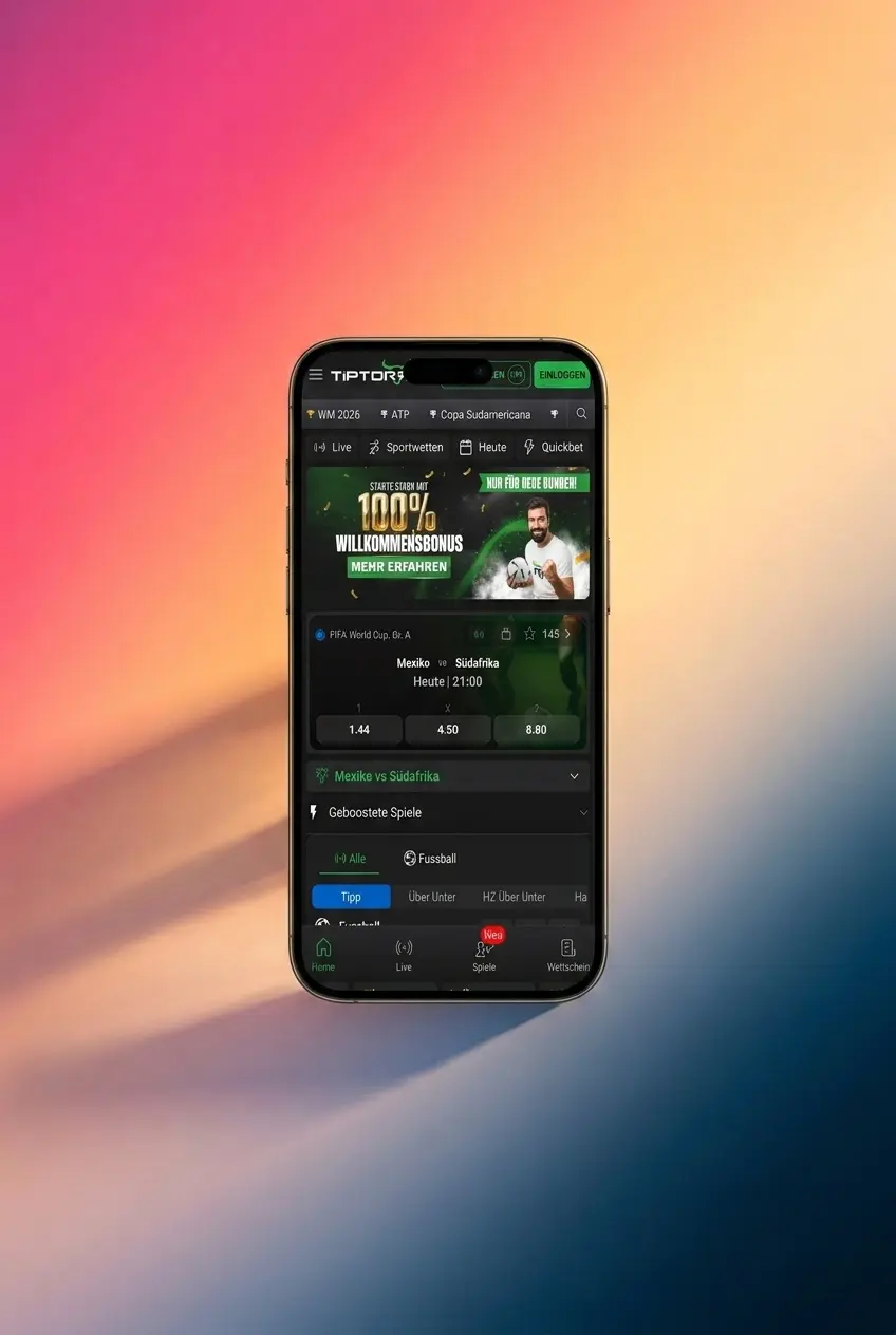 Schritt-für-Schritt-Anleitung zum Platzieren von Sportwetten in der Tiptorro App