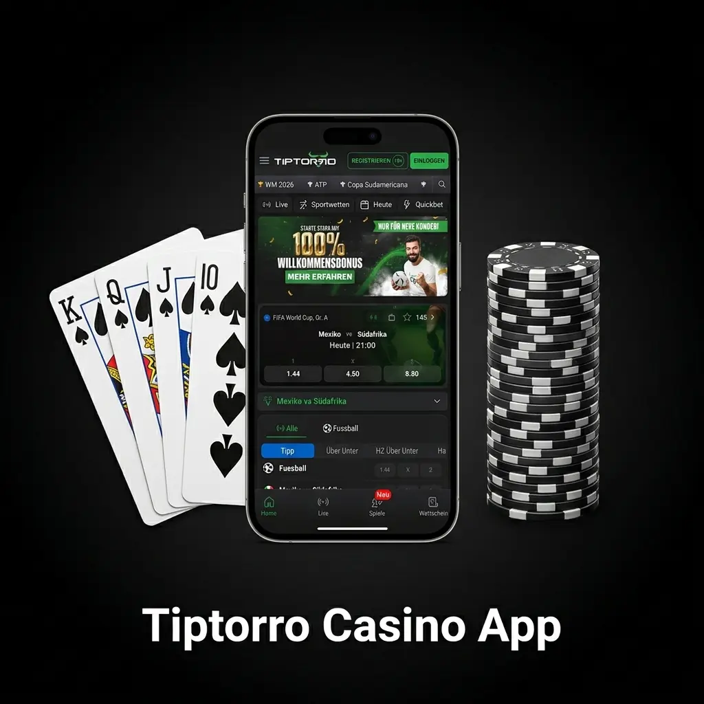 Tiptorro Casino App mit über 4.000 Spielen von NetEnt, Pragmatic Play und Evolution Gaming auf dem Smartphone
