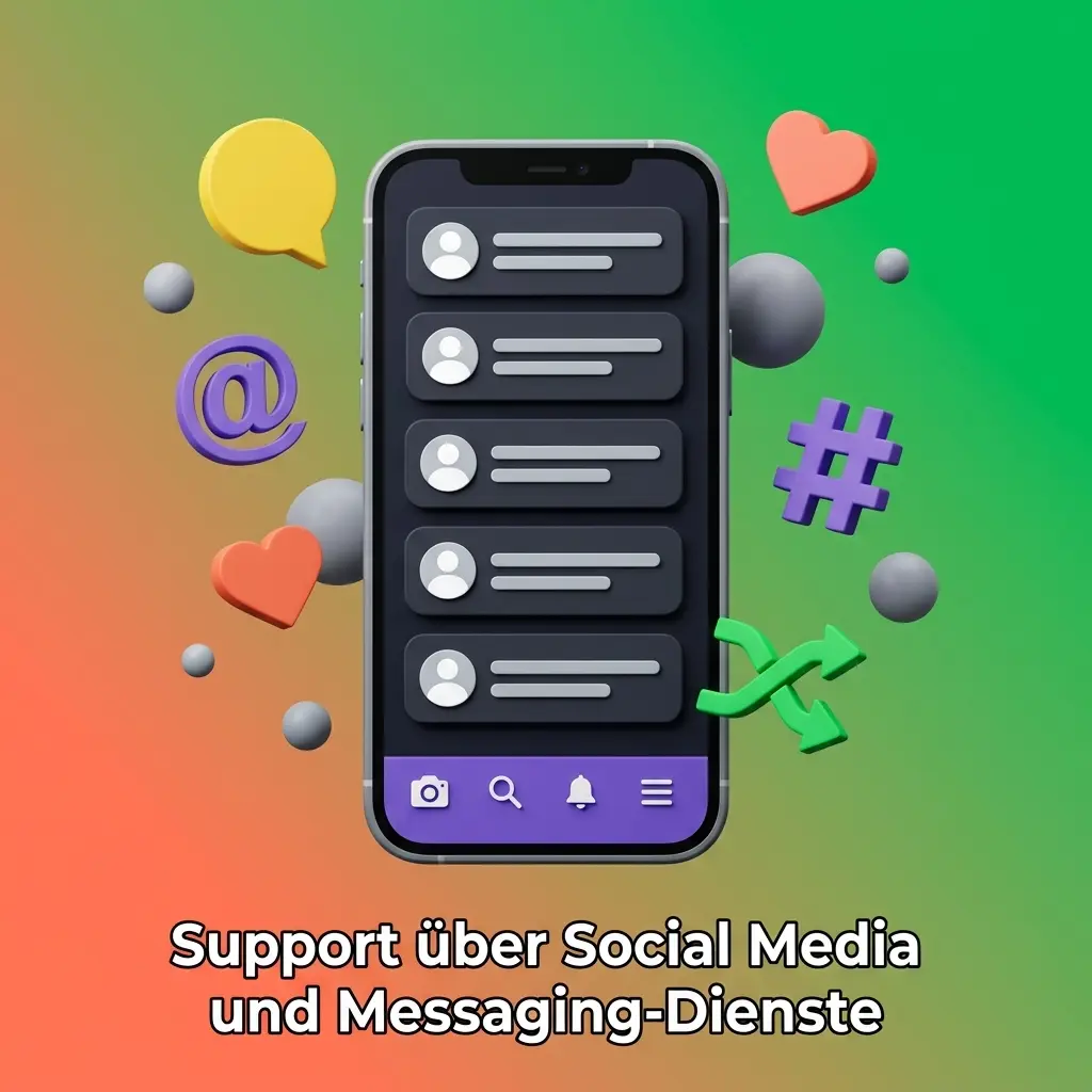 Tiptorro Kundensupport über Social Media und Messaging-Dienste für allgemeine Anfragen und Feedback